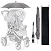 Sombrilla Universal Carrito de Bebé, Sombrilla Carrito Bebe, Sombrilla Sombrilla Universal, con Soporte para Tubos Redondos y Ovalados para Sombrilla Cochecito y Silla de Paseo Bebé, 75cm Diámetro