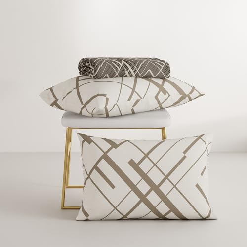 Image of Stoa Paris 100% Cotton Super King Bedsheet with 2 Pillow Covers for King & Double Beds,180TC Printed Bedding Set, Breathable, All-Season Comfort, Lightweight, Urbanscape - Beige Boulevard (274x274cm)