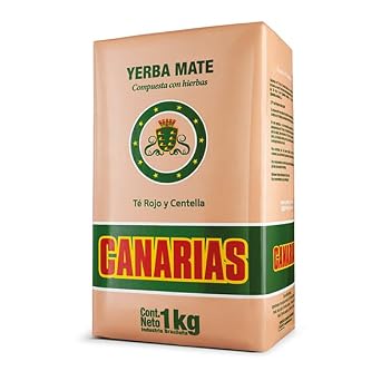 Canarias Loose Leaf Unsmoked Yerba Mate Tea Puer Gotu Kola 1kg/2.2lbs | Erva Mate Drink For Energy | Sustained Energy Antioxidant Rich