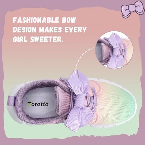 Torotto Girls Sneakers Lightweight Walking Shoes Comfortable Running Tennis Shoes for Toddler Little Kid/Big Kid3