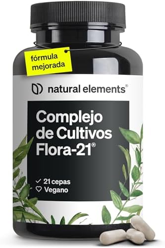 Flora-21® Probióticos y Prebióticos Intestinales - 180 cápsulas c...