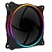 Price comparison product image GameMax Mirage PC Cooling Fan 120mm, Rainbow LED, Dual-Ring, Hydraulic Bearing, 7 Blade Fan, 3Pin Aura Connector, RGB Mystic Light Sync | Black