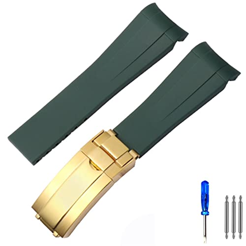Bracelet de montre en caoutchouc 21mm compatible submariner daytona gmt