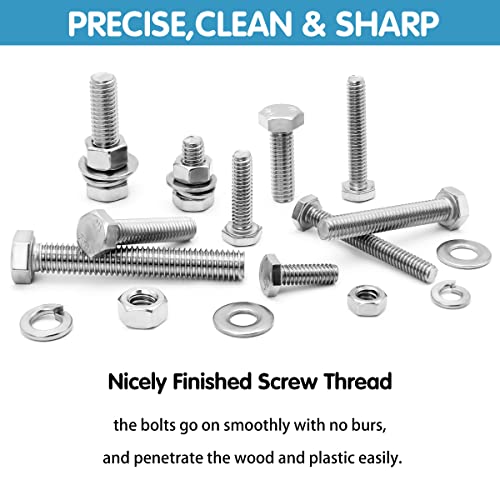 Satantech 1/4-20, 5/16-18, 3/8-16 246Pcs Hex Head Nuts And Bolts Assortment Kit thumb #1
