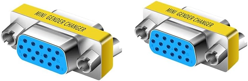 VGA Jointer Couple Joiner Extender 15 Pin Female to Female Coupler Cable Extender Female Both Side Female to Female Gender Changer 2 Pack