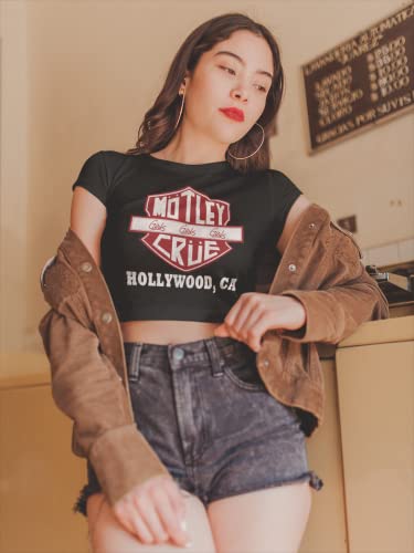 Ladies Motorcycle Logo Motley Crue Crop Top3