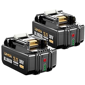 2 stuks YABER 5500mAh vervangende accu, 18V batterij voor BL1860B BL1860 BL1850 BL1850B BL1845 BL1840 BL1830B BL1830…