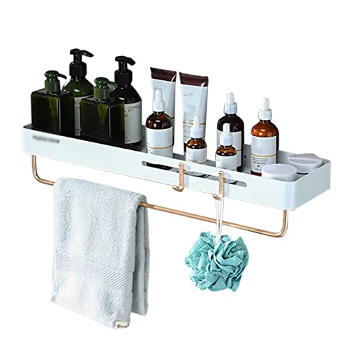 Caddy de ducha blanco de aluminio espacial antioxidante de 54 cm 2