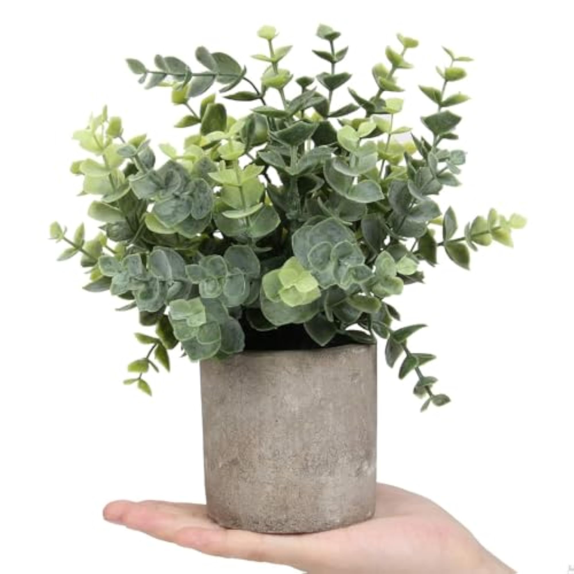 Set of 2 Mini Artificial Plants with Pot, Home Decor