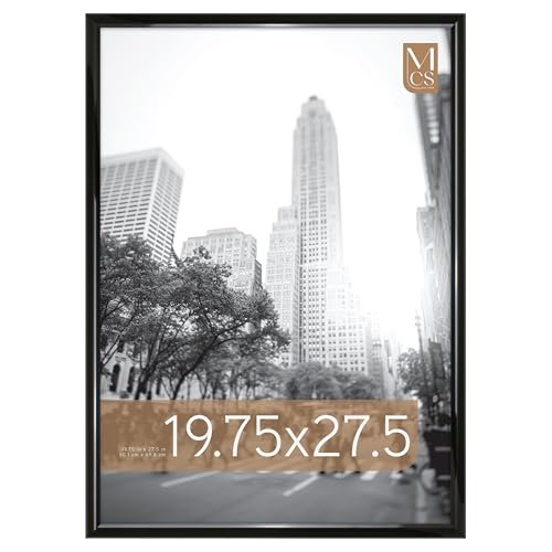 MCS Trendsetter 19.75x27.5 Poster Frame Black High-Gloss, Vertical & Horizontal Wall Hanging Large Picture Frame for Photos, Posters & Art Prints (1-Pack)