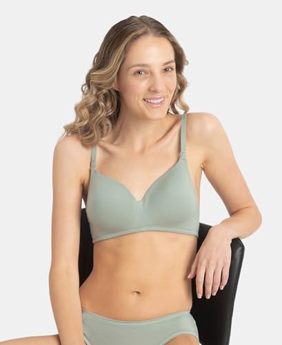 Image of Jockey JW11 Women Wirefree Padded Tencel Lyocell Elastane Stretch Full Coverage Multiway T-Shirt Bra with Adjustable Straps