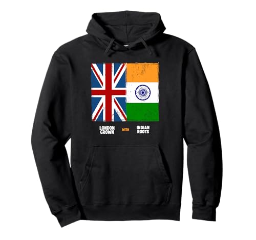 Indian Roots London Ideas Kids & UK British Flag Sweat à Capuche