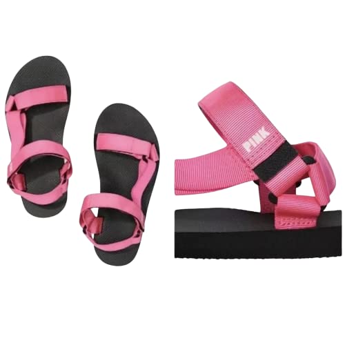 Victoria's Secret Pink Strappy Sports Sandals Color Pink Size Large New2
