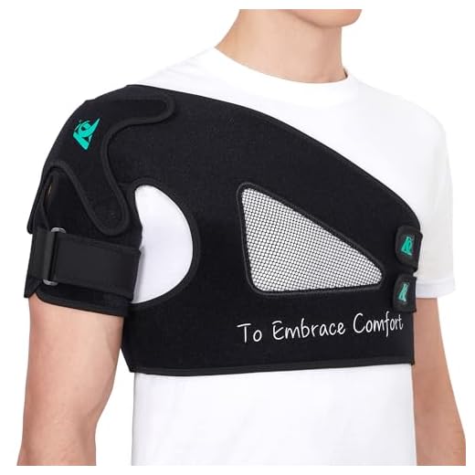 KD Shoulder Support Brace: Shoulder Stability Brace for Torn Rotator Cuff, AC Joint Pain Relief, Dislocation, Tendonitis, Arthritis - Shoulder Braces for Men/Women with X-Strap Support System