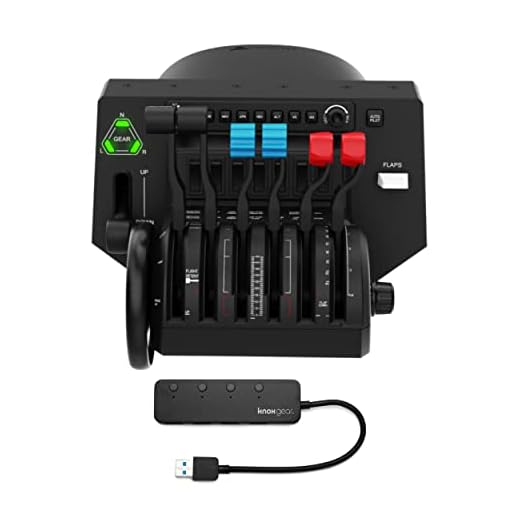 Honeycomb Aeronautical Bravo Throttle Quadrant Bundle with 4-Port USB 3.0 Hub (2 Items)