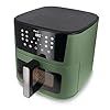 Tognana Iridea, Friggitrice ad aria 10L, doppia resistenza, display digitale, timer, 80-200°C, finestra, 2300W, Verde Salvia