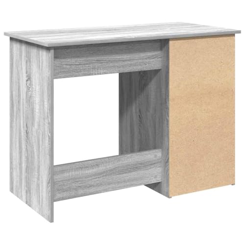 Bureau Sonoma gris en bois d'ingénierie avec support clavier et tiroir - 8