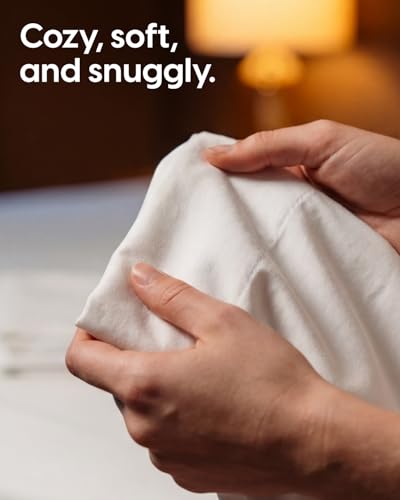 Image of Sleepy Town Full Size Bed Sheets - 4 Piece - Full Sheet Set - Extra Soft, Comfy & Cooling - Easy Care - Shrinkage, Wrinkle & Fade Resistant - Brushed Microfiber - Deep Pocket Bed Sheets (White)
