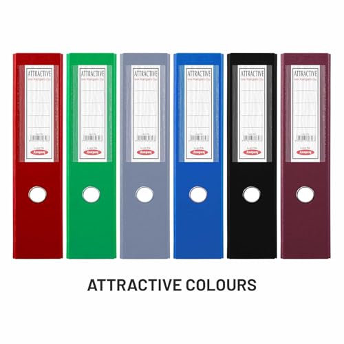 Image of Anupam Attractive Lever File | N1 Full Size | U-Shaped Clip Binder Box | 100% Recycled, Lightweight, Sturdy Board with Robust Textured Cover| Finger Grip Hole | Office & Home (Pink, Pack of 4)