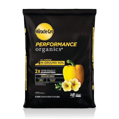 Miracle-Gro Performance Organics All Purpose In-Ground Garden Soil with Organic and Natural Ingredients, Feeds Vegetables, Flowers and Herbs for Up to 3 Months, 1.3 cu. ft.