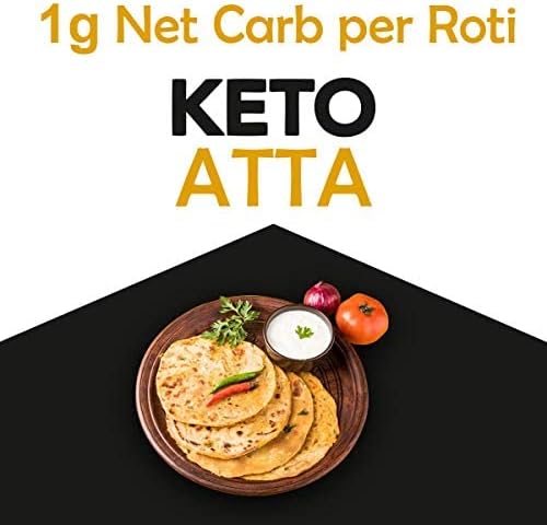 NutroActive Keto Atta (3g Net Carb Per Roti) Extremely Low Carb Flour - 1kg (Pack of 5)
