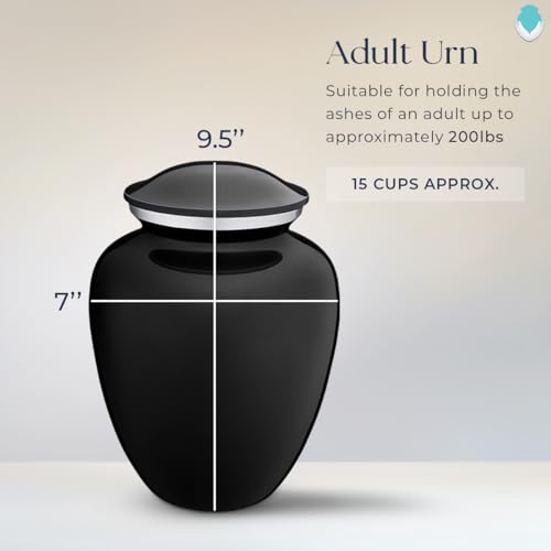 Image of Geturns Embrace Adult Personalized Picture Cremation Urns for Human Ashes I Large Photo Black Funeral Urn for Men and Women I 200 lbs