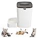 Automatic Pet Feeder, Remote Control, Large Capacity Automatic Cat Dog Feeder for Home, Built in Smart System for Precise Timing and quantified Feeding, with Music Reminder (White)