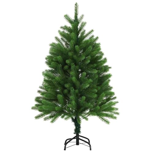 vidaXL Arbol de Navidad Artificial con Hojas Realistas 120 cm Hogar Decoración Navideña Estilo Abeto Pino Adornos Fiesta Christmas Celebración Verde