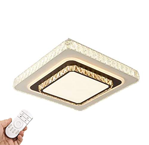 Plafonnier cristal dimmable réglable lampe led moderne salon chambre 51cm
