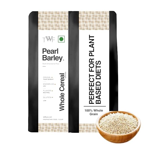 Image of TWF Pearl Barley | 1 Kg | Premium Hulled Whole Barley Grains | Jau | Jav | Barli | Yavalu | Yava | 100% Natural & Unpolished | High Fiber for Baking & Cooking | Ancient Grain | Perfect for Plant-Based Diets | Ideal for Soups, Salads, Risottos, Khichdi & Everyday Healthy Meals | Cooks Like Rice | Ideal for Risottos & Soups
