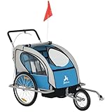 Aosom Elite Three-Wheel Bike Trailer for Kids Bicycle Cart...
