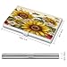 Bees Sunflowers Daisy Rose Flowers Business Card Holder Fashion Aluminum Alloy Flip Cover Credit Card Holder High End Professional Name Cards Case Exquisite Pocket Metal Cards Holder for Work