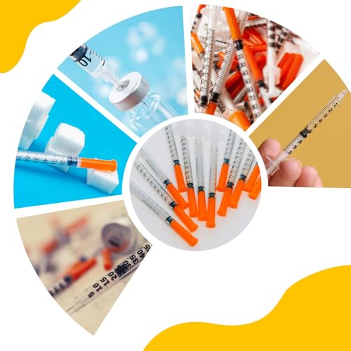 Image of 1 /2ml Syringe with Needle,1 /2ml 31G 8mm Syringe,Individually Wrapped,Pack of 10