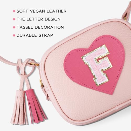 Image of KKXIU Birthday Gifts for Girls Initial Toddler Purse Cute Kids Crossbody Bag