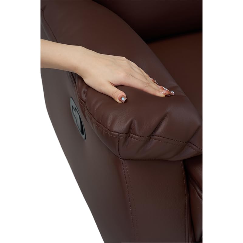 Sillón Ergonomico Piel Natural Marrón miniatura 6