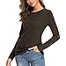 Produktbild ABsoar Langarmshirt Damen Slim Fit Pullover Herbst Dünn Sweater Oberteile Lange Ärmel Strickpullover T-Shirt Plus Größe Gestrickte Bluse Oansatz Freizeit Pulli