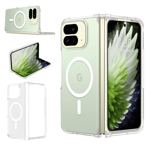 DOMAVER Case for Google Pixel 10 Pro Fold Supports Wireless Charging Shockproof Cover Anti-Yellowing Cover Slim Case for Google Pixel 10 Pro Fold Clear