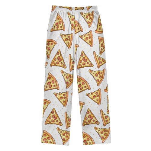 Pajama Pants Pizza Cartoon Pattern Long Sleep Pants Lounge Bottoms2