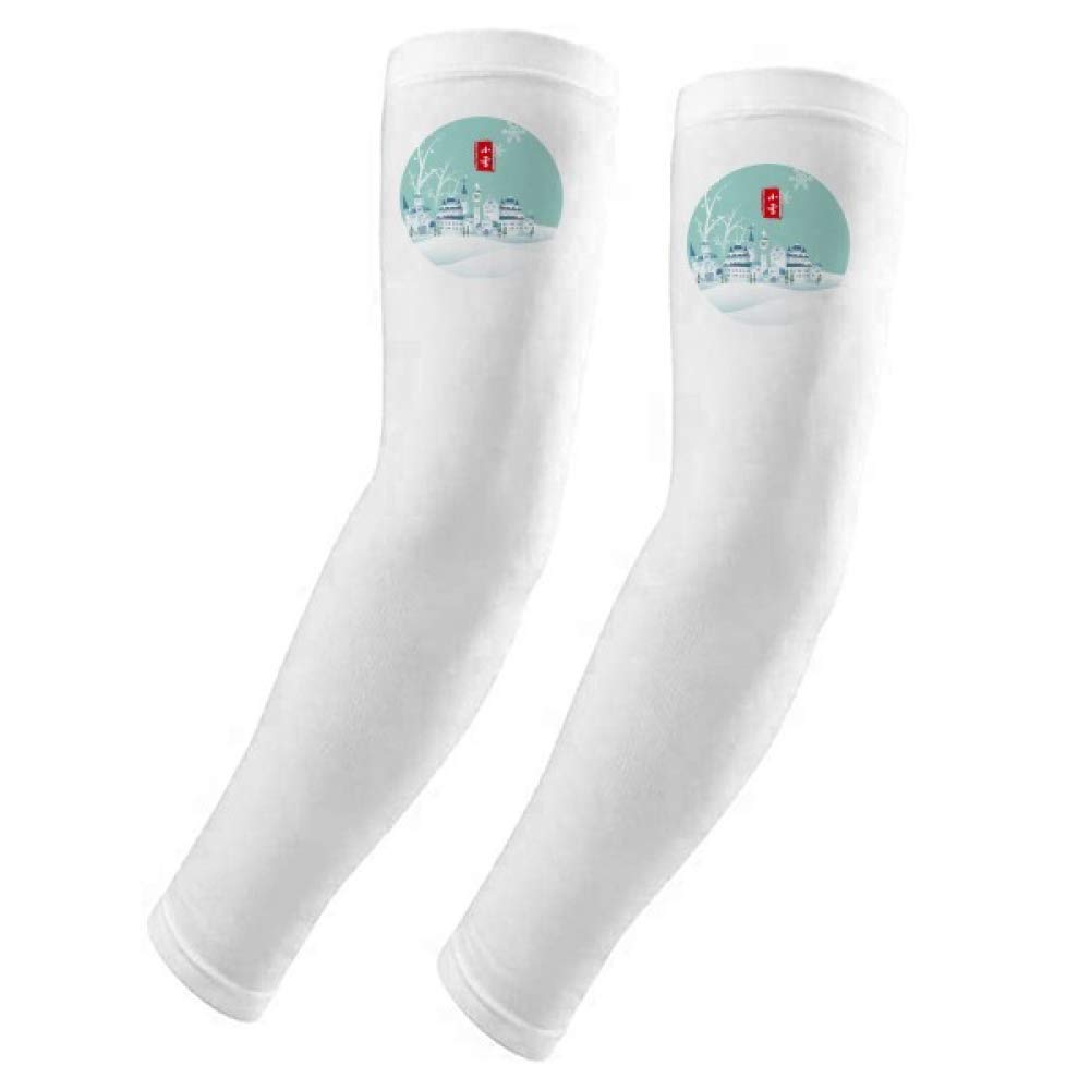 Mangas de brazo Snow Veinticuatro protector solar UV elástico con patrón solar 5