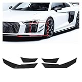 Carbon Fiber Car Front Air Vent Trim Splitter Side Spoiler Fender Canard, Compatible With Audi R8 2 Door 2016 2017 2018 2019 2020