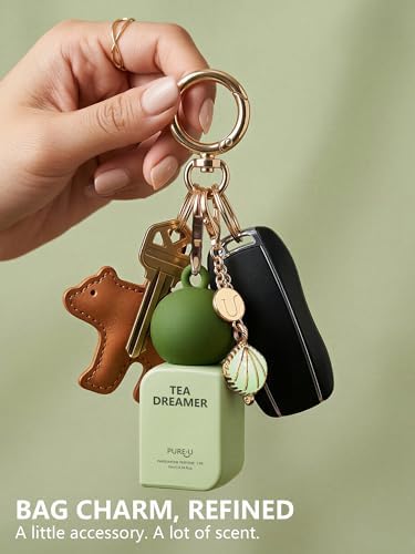 PUREU Zesty Ginger Amber Pheromone Perfume Oil for Women & Men, Long Lasting Skin Scent Cologne Roll On with Clip-On Keychain, Portable Travel Size Fragrance for On-the-Go & Workout, 10ml (0.34 fl oz) — view 3