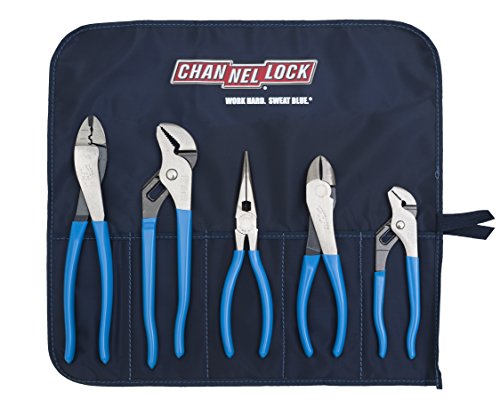 Channellock TOOL ROLL-2 Technician's Plier Set with Tool Roll, 5-Piece