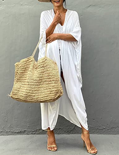 Image of Bsubseach Stylish Tie Dye Open Front Long Kimono Swimsuit Coverup for Women | Loose Fit Boho Style Bathing Suits Cardigans,Summer Causal Resort Wear