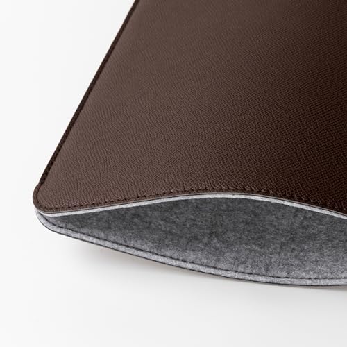 Image of Comfyable Slim Laptop Sleeve 16 Inch Compatible for MacBook Pro 16-Inch M4 M3 M2 Pro /Max 2024 & M1 2021, Faux Leather Protective 16-in Mac Cover Case, Coffee