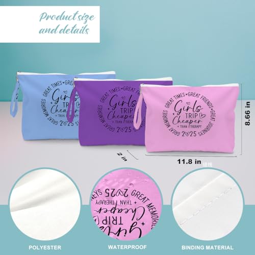 Fokongna 3PCS Girls Trip Gifts Wet Bag Wet Dry Bag Beach Bags Favors, for Swimsuit Toiletry Travel Essentials For Women, Beach Travel Gym for Swimsuit Dirty Diaper Bags2