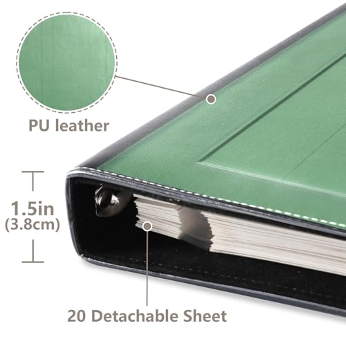 Álbum de Fotos Auto adhesivo Scrapbook DIY FLildon PU Cuero 3 Anillos 40 Páginas 11.8x11.2 pulgadas miniatura 4