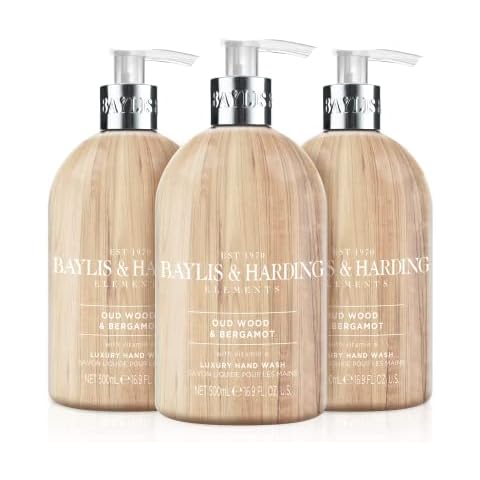 Jabón de manos Baylis & Harding Elements Oud Wood & Bergamota 500ml (paquete de 3) Cover