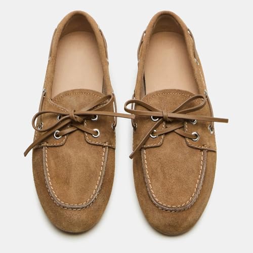 Mesh Flats for Women Leopard Loafers Lace up Flat Comfortable Casual Dressy Shoes4