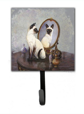 Siamese Reflection by Daphne Baxter Leash or Key Holder