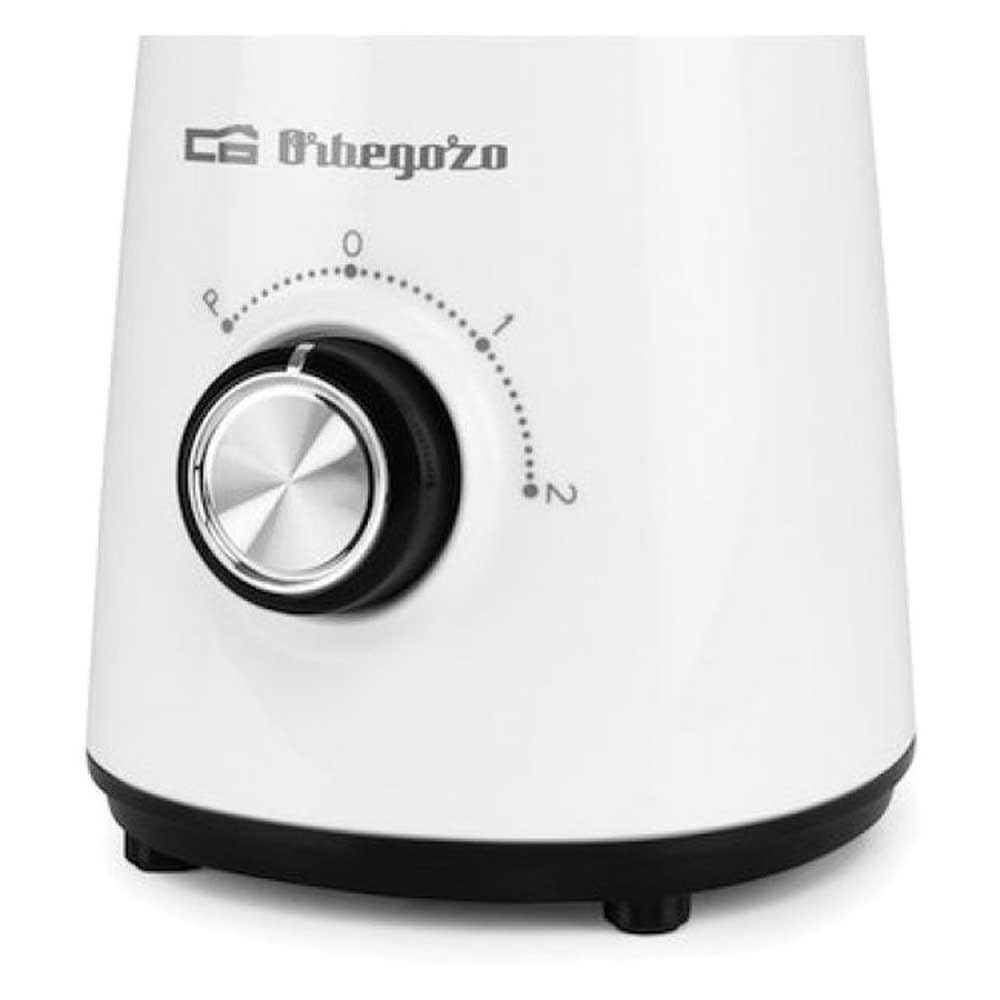 Orbegozo BV 5035 - Blender Szklany, Pojemność 1.5 l, Ostrze Stal nierdzewna, 2 Prędkości, Turbo, 500 W